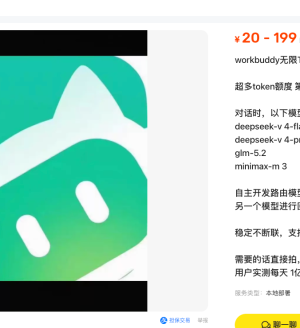 �����ϡ�workbuddy����TOKEN��ȡ����񣬼۸�20-199Ԫ�������3�������û�1775�ˡ�